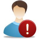 Male User Warning Icon 128x128 png
