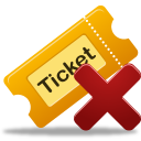 Remove Ticket Icon 128x128 png