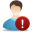 Male User Warning Icon 32x32 png