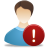 Male User Warning Icon