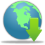 Globe Download Icon 64x64 png