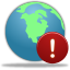 Globe Warning Icon 64x64 png