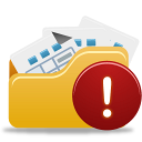 Open Folder Warning Icon 128x128 png