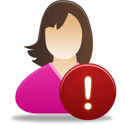 Female User Warning Icon 256x256 png