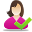 Accept Female User Icon 32x32 png