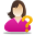 Female User Help Icon 32x32 png