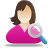 Female User Search Icon 48x48 png