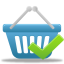 Shopping Basket Accept Icon 64x64 png