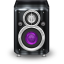 Graphite Purple Speaker Icon 128x128 png