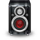 Graphite Red Speaker Icon 128x128 png