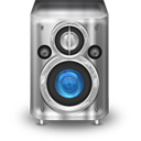 Metal Blue Speaker Icon 128x128 png