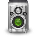 Metal Green Speaker Icon 128x128 png