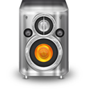 Metal Orange Speaker Icon 128x128 png