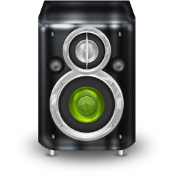 Graphite Green Speaker Icon 256x256 png