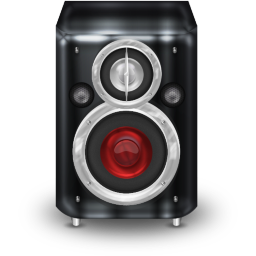 Graphite Red Speaker Icon 256x256 png