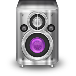 Metal Purple Speaker Icon 256x256 png