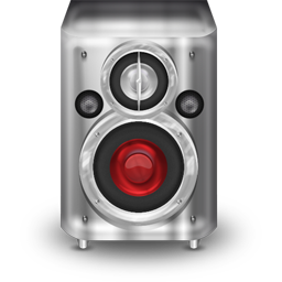 Metal Red Speaker Icon 256x256 png