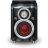 Graphite Red Speaker Icon 48x48 png
