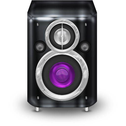 Graphite Purple Speaker Icon 512x512 png
