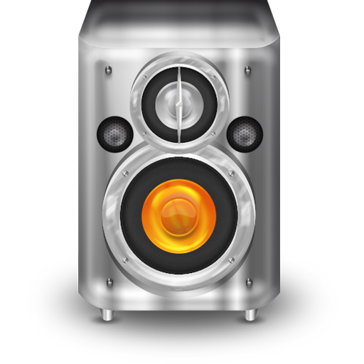 Metal Orange Speaker Icon 512x512 png