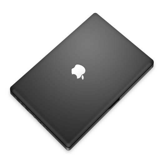 MacBook Black Perspective Icon - MacBook Icons - SoftIcons.com