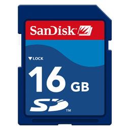 SD Card 16GB Icon 256x256 png