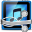 Blue Tunes Folder Icon 32x32 png