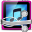 Pink Tunes Folder Icon 32x32 png