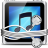 Silver Tunes Folder Icon 48x48 png