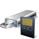 USB Flash Card Reader Icon 128x128 png
