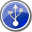 Symbol USB Circle Dark Blue Icon 32x32 png