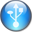Symbol USB Circle Light Blue Icon 32x32 png