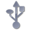Symbol USB Grey Icon 64x64 png
