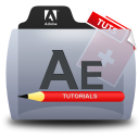 After Effects Tutorials Folder Icon 128x128 png