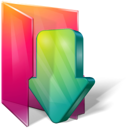 Aurora Folders Downloads Icon 256x256 png