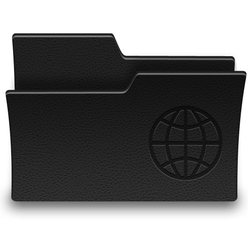 Folder Internet Icon - Black Folder Leather Icons - SoftIcons.com