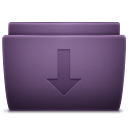 Purple Down Icon 128x128 png