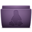 Purple Linux Icon 128x128 png