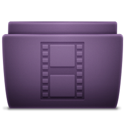 Purple Movies Icon 256x256 png