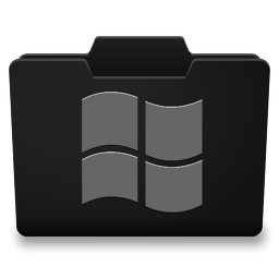 Black Grey Windows Icon - Classy Folder Icons - SoftIcons.com