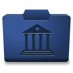 Blue Library Icon - Classy Folder Icons - SoftIcons.com