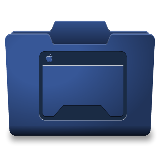 Blue Desktop Icon - Classy Folder Icons - SoftIcons.com