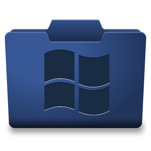 Blue Windows Icon - Classy Folder Icons - SoftIcons.com