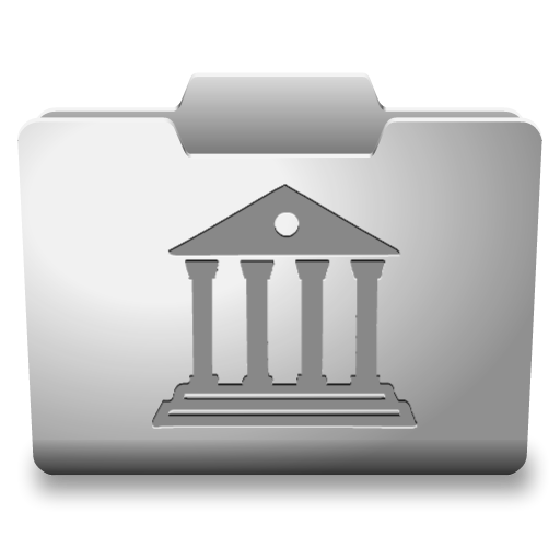 White Library Icon - Classy Folder Icons - SoftIcons.com
