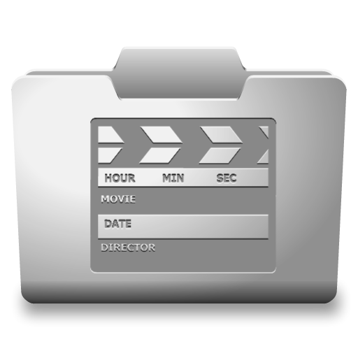 White Movies Icon - Classy Folder Icons - SoftIcons.com