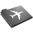Plane Grey Icon