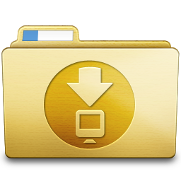 Yellow Downloads Icon - Folder Replacement Icons - SoftIcons.com