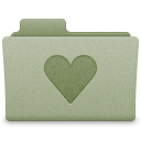 Green Love Folder Icon