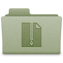 Green Zips Folder Icon 128x128 png