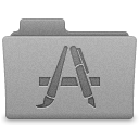 Grey Applications Folder Icon 128x128 png